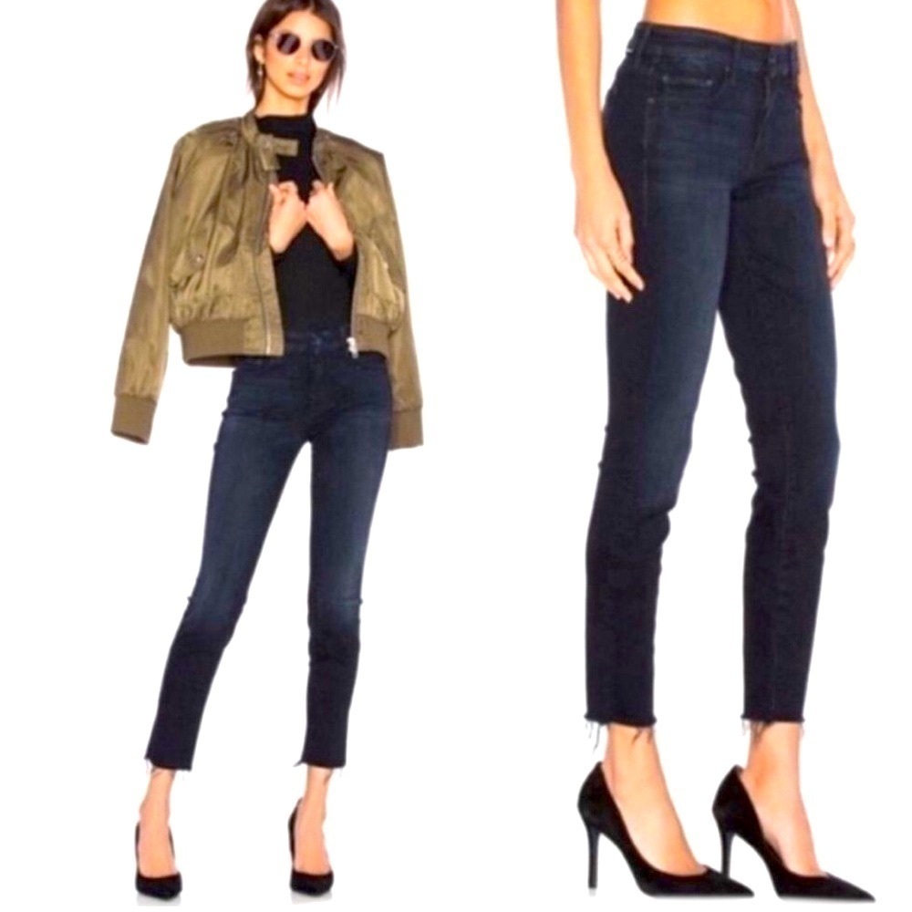 MOTHER High  Waisted The Looker Ankle Fray in  Last Call wash Size 27